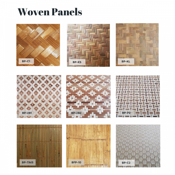 Various Woven Bamboo Designs