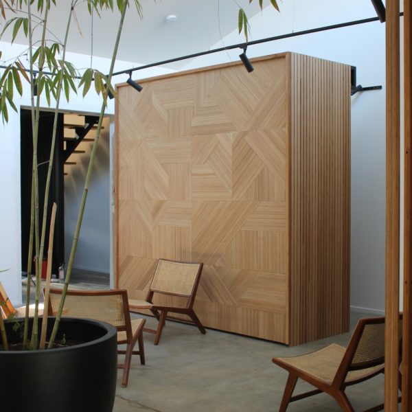 Bamboo Feature Wall in Showroom