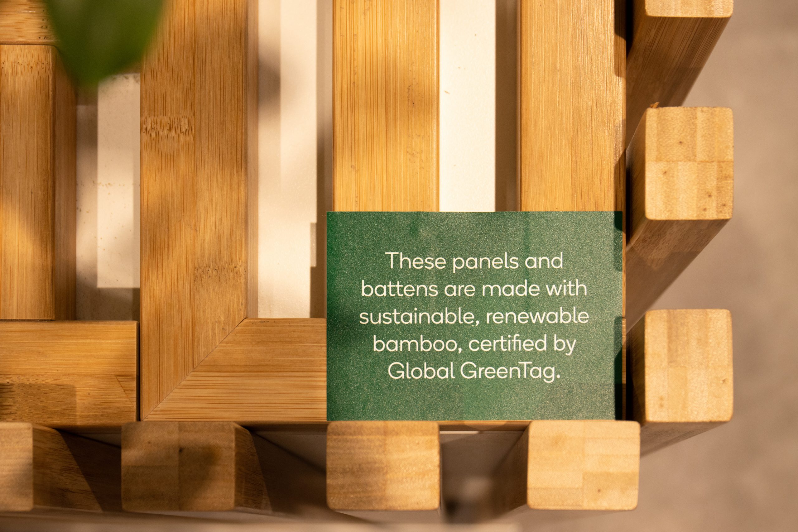 Global GreenTag Certified Bamboo Slats