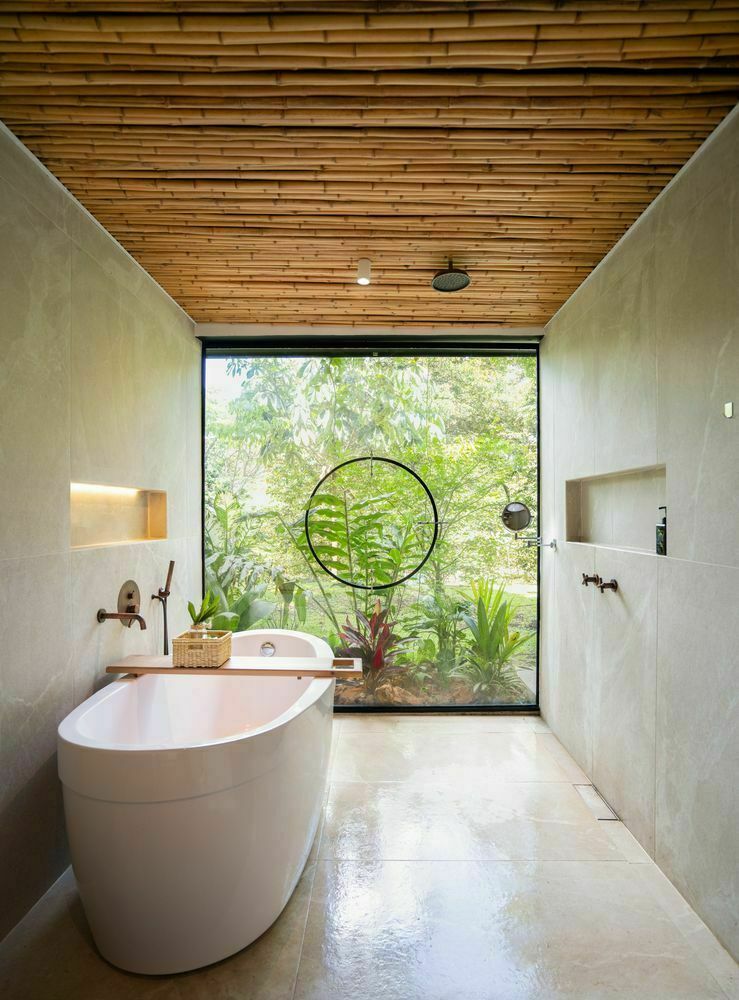 LAKE HOUSE | COLOMBIA
esa Arquitectura | Ceiling Design | Architecture | Interior Design | Bamboo Rods and Poles | Bathroom Design | Bathroom Ceiling | biophilic design | biophilia for mental health
